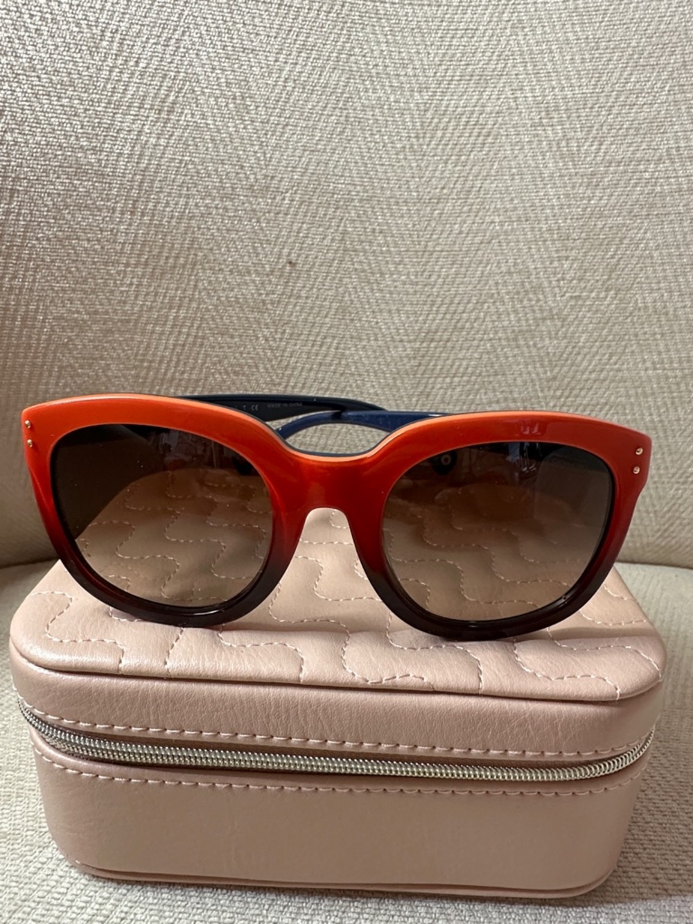 Coach Women's Orange-to-Brown Gradient Cat-Eye Sunglasses
